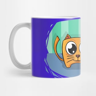 Cat and Mouse Friends Cartoon Abstract Art Mug